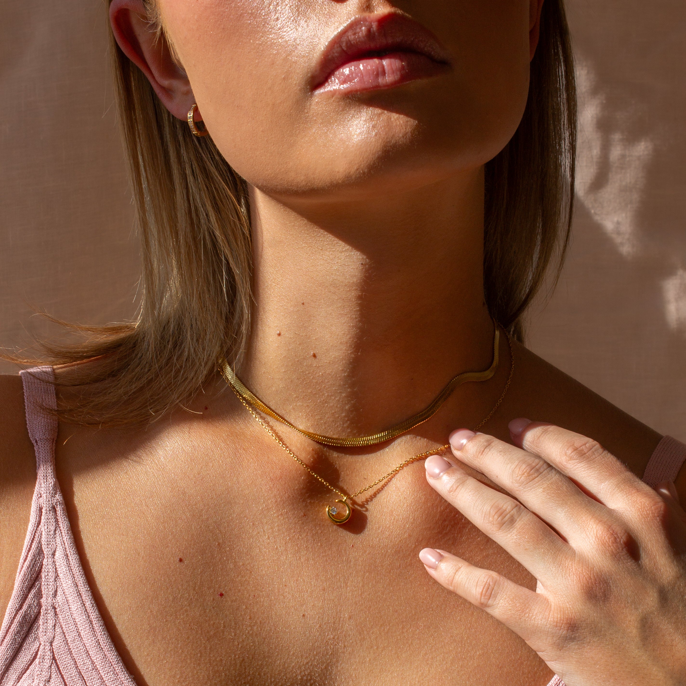 Viv Herringbone Chain Necklace