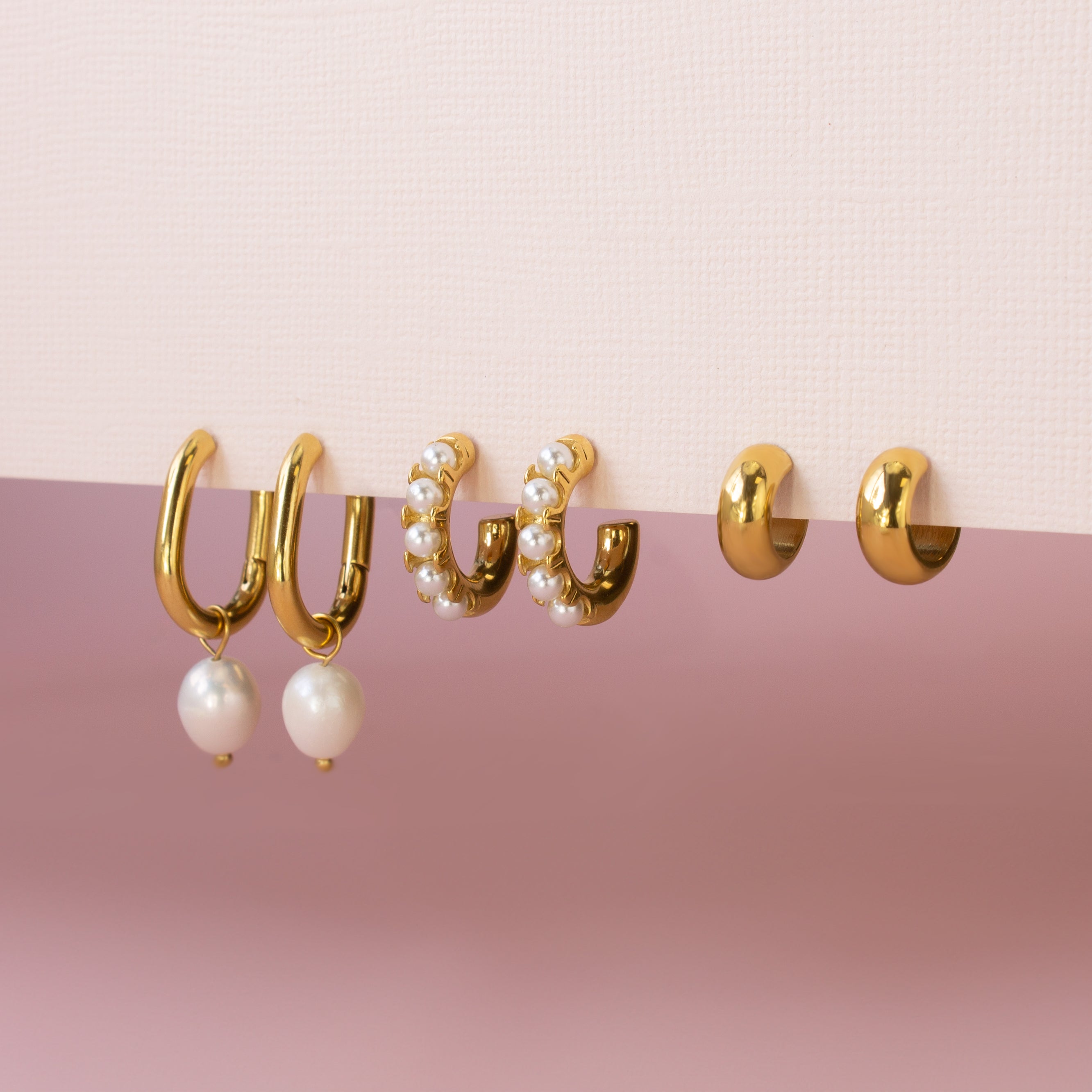 Vesta Pearl Hoop Earrings
