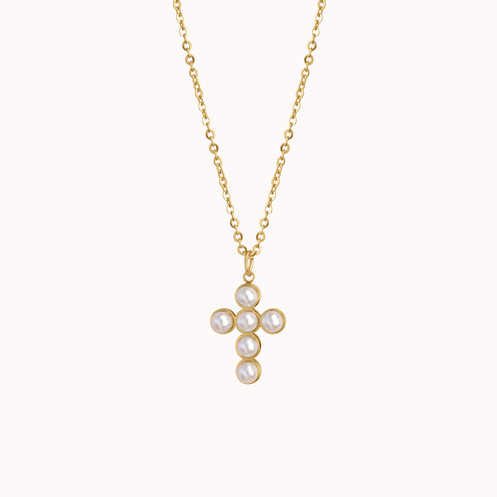 Pearl Cross Necklace