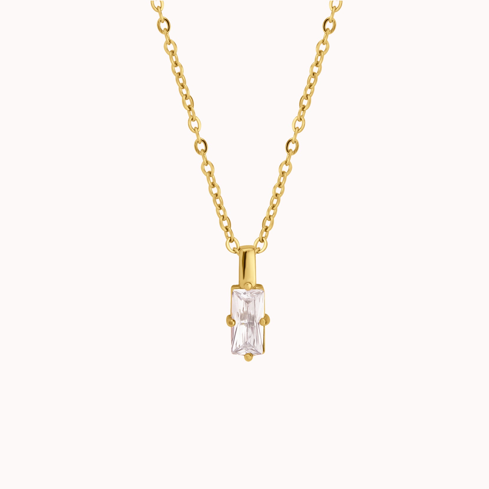 Vivian Baguette Pendant Necklace